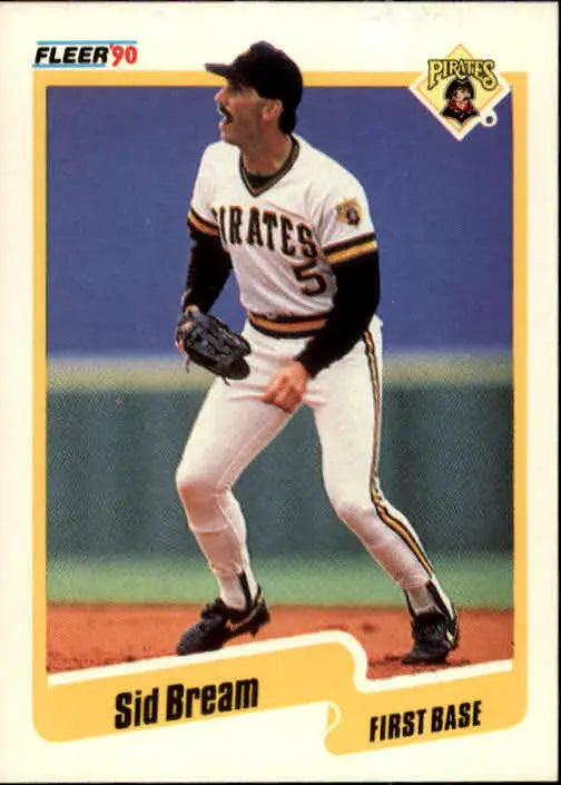 1990 Sid Bream Fleer Baseball Card #463 - Baseball Card Single