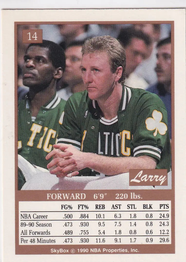1990 SKYBOX #14 LARRY BIRD- BOSTON CELTICS - Basketball Card Single