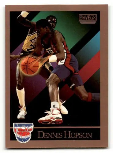 1990 SkyBox #182 Dennis Hopson New Jersey Nets Basketball Cards NM N ID:55692 - Basketball Card Single