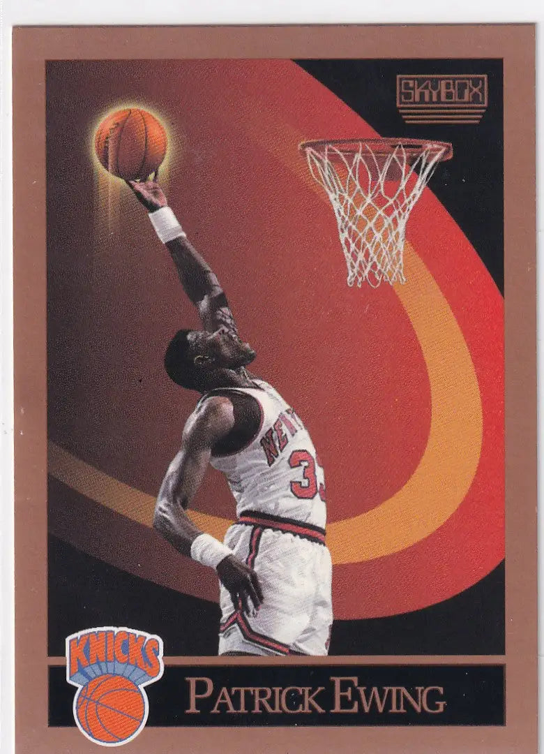 1990 SKYBOX #187 PATRICK EWING- NEW YORK KNICKS - Basketball Card Single