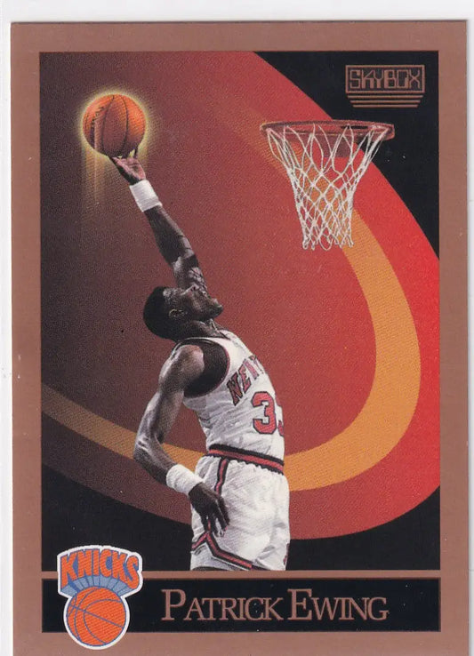 1990 SKYBOX #187 PATRICK EWING- NEW YORK KNICKS - Basketball Card Single