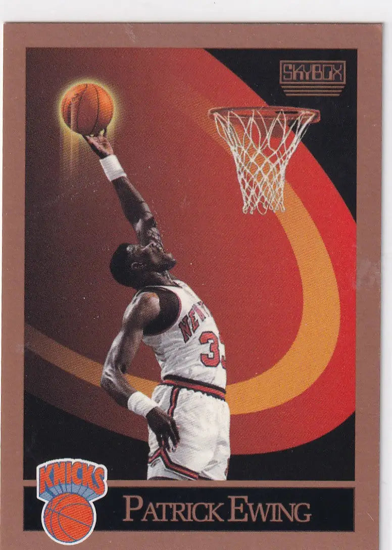 1990 SKYBOX #187 PATRICK EWING- NEW YORK KNICKS - Basketball Card Single