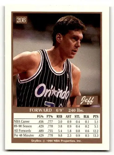 1990 SkyBox #208 Jeff Turner Orlando Magic Basketball Cards NM Near ID:55694 - Basketball Card Single