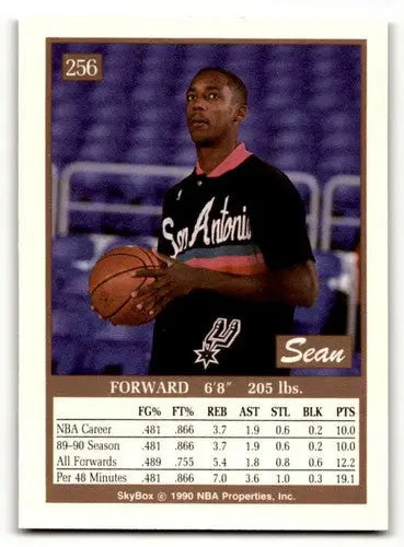 1990 SkyBox #256 Sean Elliott San Antonio Spurs Basketball Cards NM ID:55695 - Basketball Card Single