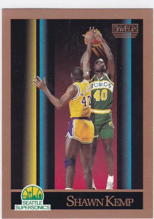 1990 Skybox #268 Shawn Kemp RC Seattle Supersonics - Basketball Card Single