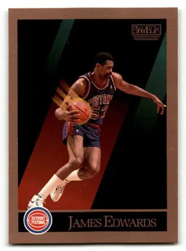 1990 SkyBox #85 James Edwards Detroit Pistons Basketball Cards NM Ne ID:55704 - Basketball Card Single