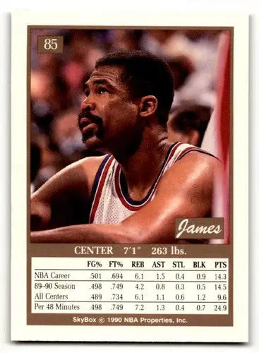 1990 SkyBox #85 James Edwards Detroit Pistons Basketball Cards NM Ne ID:55704 - Basketball Card Single