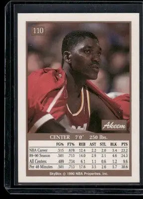 1990 SkyBox Akeem Olajuwon #110 Basketball - Basketball Card Single