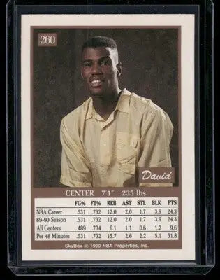 1990 SkyBox David Robinson #260 Basketball - Basketball Card Single