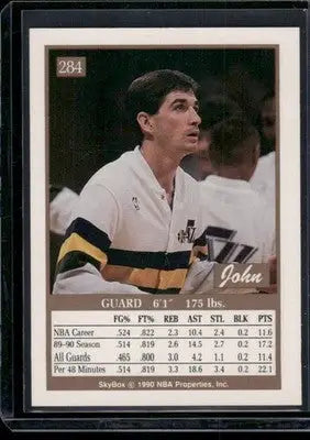 1990 SkyBox John Stockton #284 Basketball - Basketball Card Single
