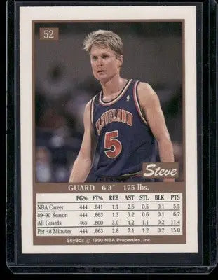 1990 SkyBox Steve Kerr #52 Basketball - Basketball Card Single