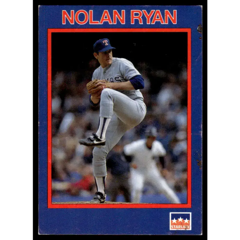 1990 Starline Long John Silver #13 Nolan Ryan EX/NM Texas Rangers Baseball Card - Baseball Card Single