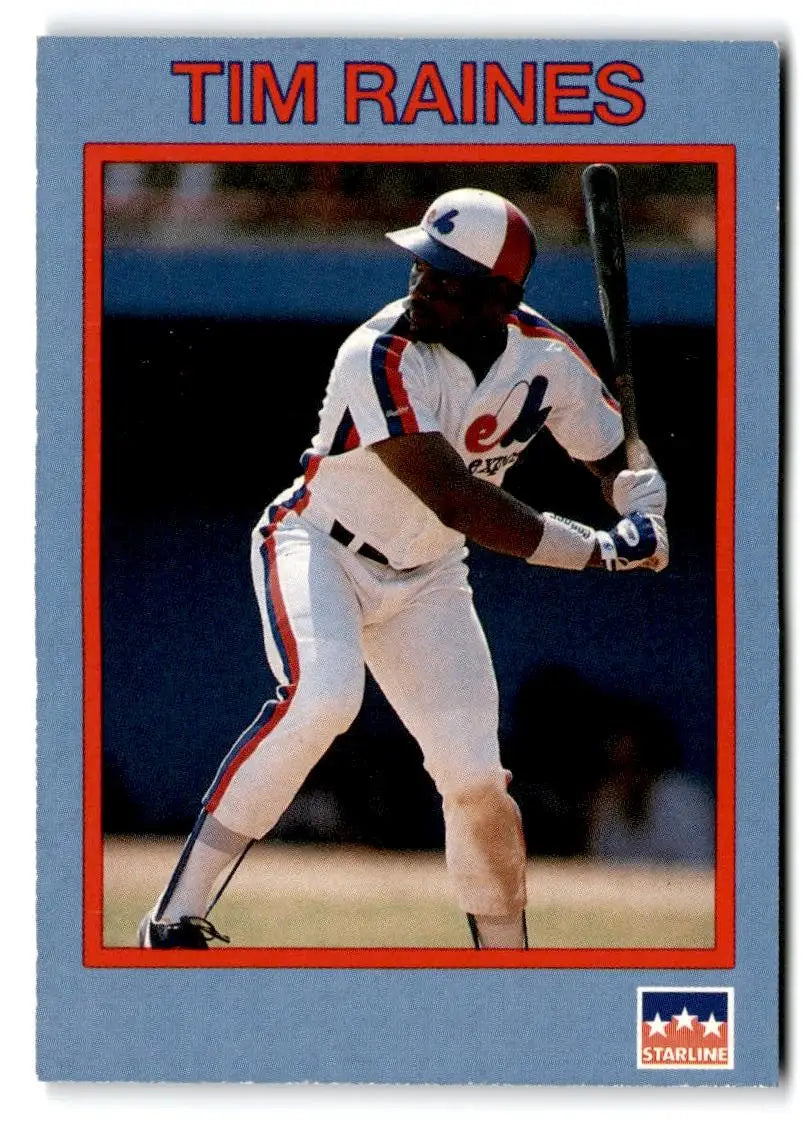1990 Starline Long John Silver #23 Tim Raines - Baseball Card Single