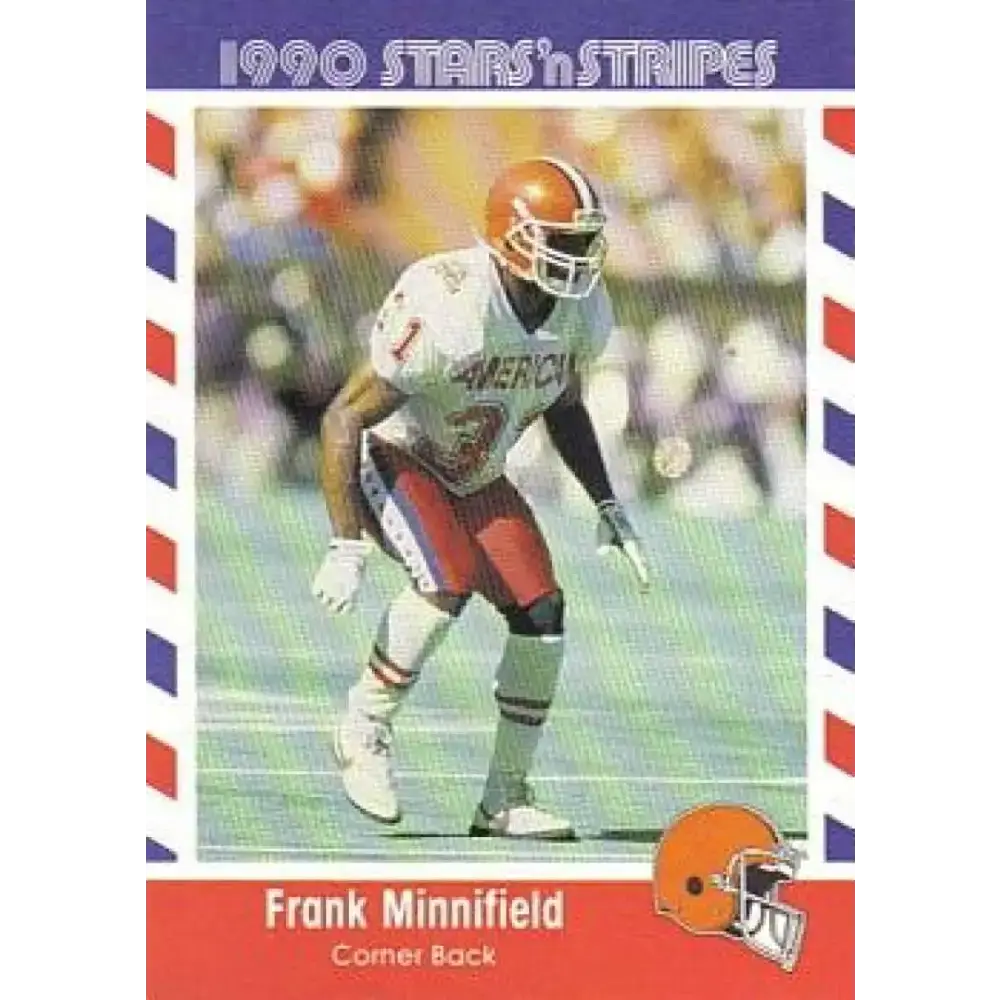 1990 Stars n Stripes Asher Candy #10 Frank Minnifield EX Excellent Cleveland Browns Football Card - Football Card Single