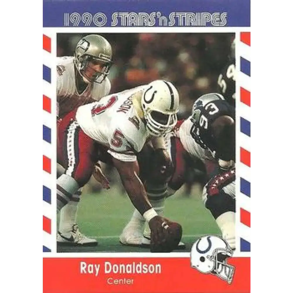 1990 Stars n Stripes Asher Candy #16 Ray Donaldson EX Excellent Indianapolis Colts Football Card - Football Card Single