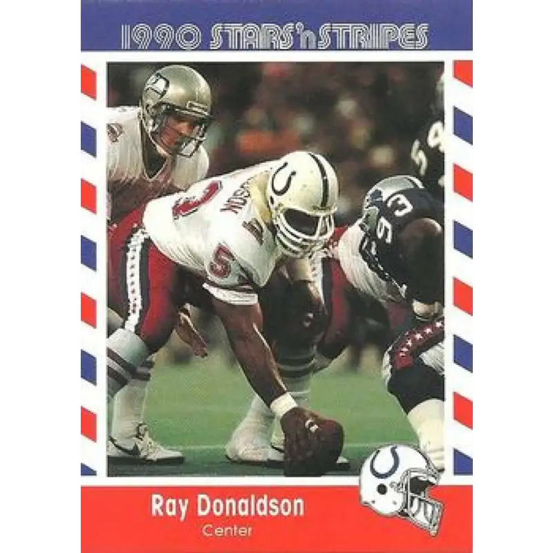 1990 Stars n Stripes Asher Candy #16 Ray Donaldson EX Excellent Indianapolis Colts Football Card - Football Card Single