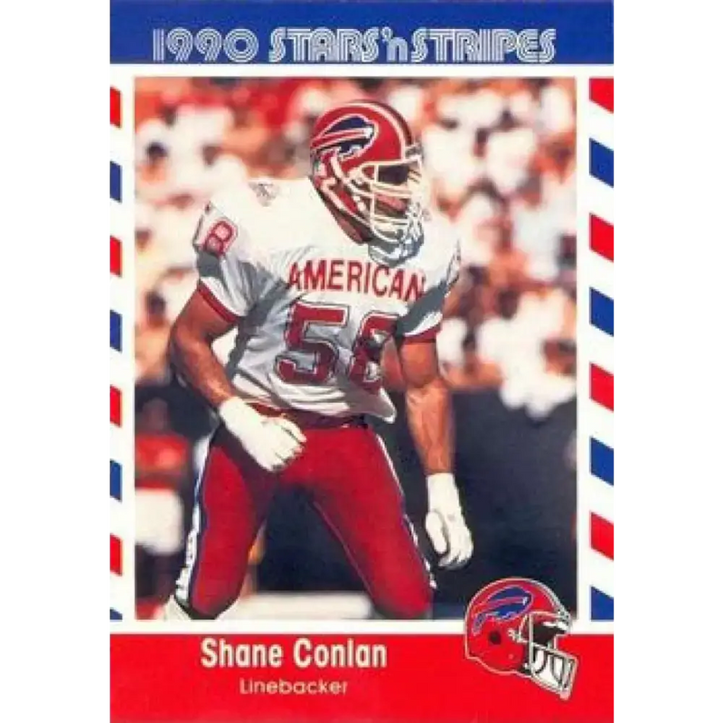 1990 Stars n Stripes Asher Candy #19 Shane Conlan EX Excellent Buffalo Bills Football Card - Football Card Single
