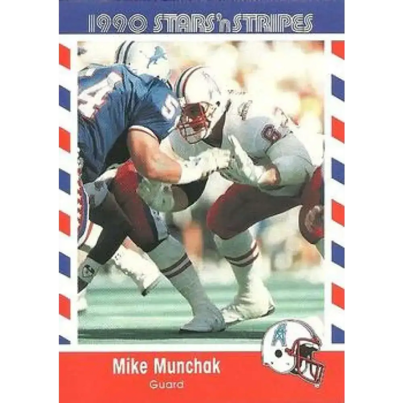 1990 Stars n Stripes Asher Candy #22 Mike Munchak EX Excellent Houston Oilers Football Card - Football Card Single