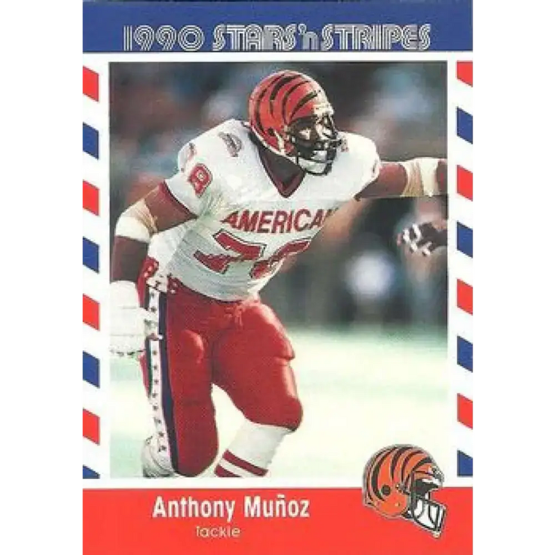 1990 Stars n Stripes Asher Candy #29 Anthony Munoz EX Excellent Cincinnati Bengals Football Card - Football Card Single