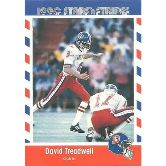 1990 Stars n Stripes Asher Candy #3 David Treadwell EX Excellent Denver Broncos Football Card