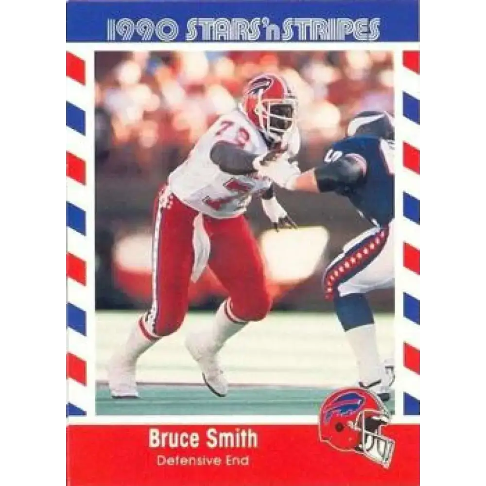 1990 Stars n Stripes Asher Candy #30 Bruce Smith EX Excellent Buffalo Bills Football Card - Football Card Single