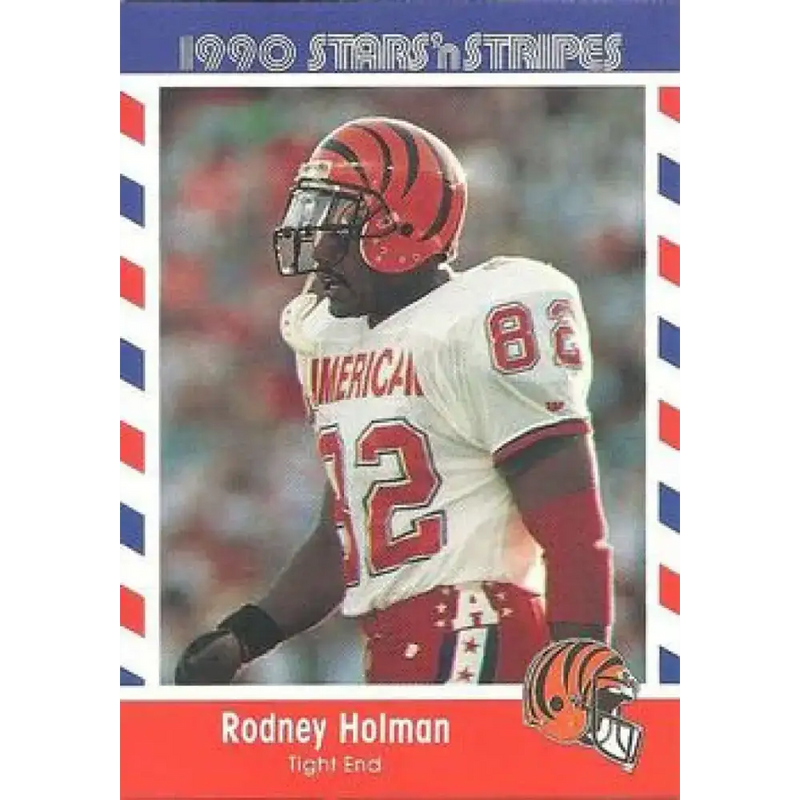 1990 Stars n Stripes Asher Candy #32 Rodney Holman EX Excellent Cincinnati Bengals Football Card - Football Card Single