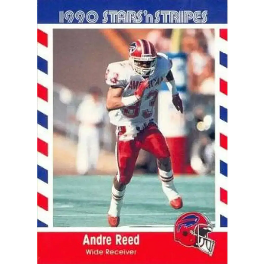 1990 Stars n Stripes Asher Candy #33 Andre Reed EX Excellent Buffalo Bills Football Card