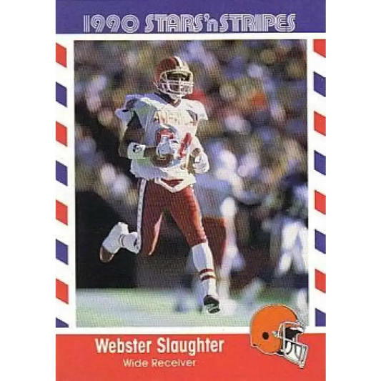 1990 Stars n Stripes Asher Candy #34 Webster Slaughter EX Excellent Cleveland Browns Football Card