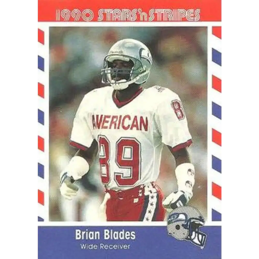 1990 Stars n Stripes Asher Candy #36 Brian Blades EX Excellent Seattle Seahawks Football Card