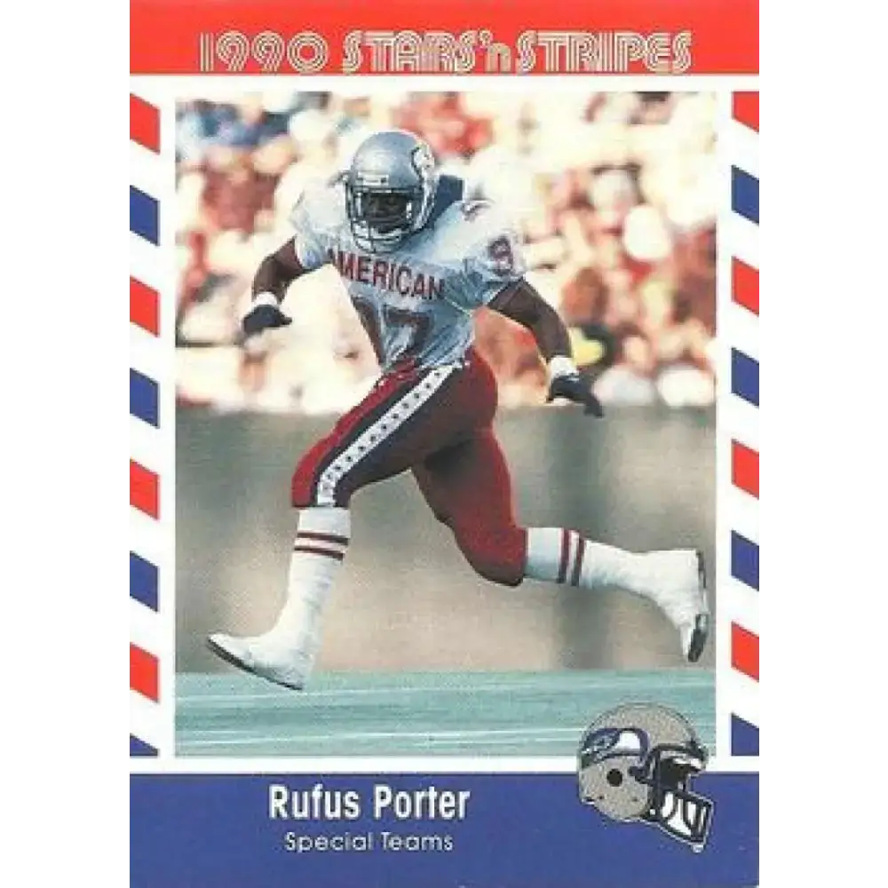 1990 Stars n Stripes Asher Candy #38 Rufus Porter EX Excellent Seattle Seahawks Football Card - Football Card Single