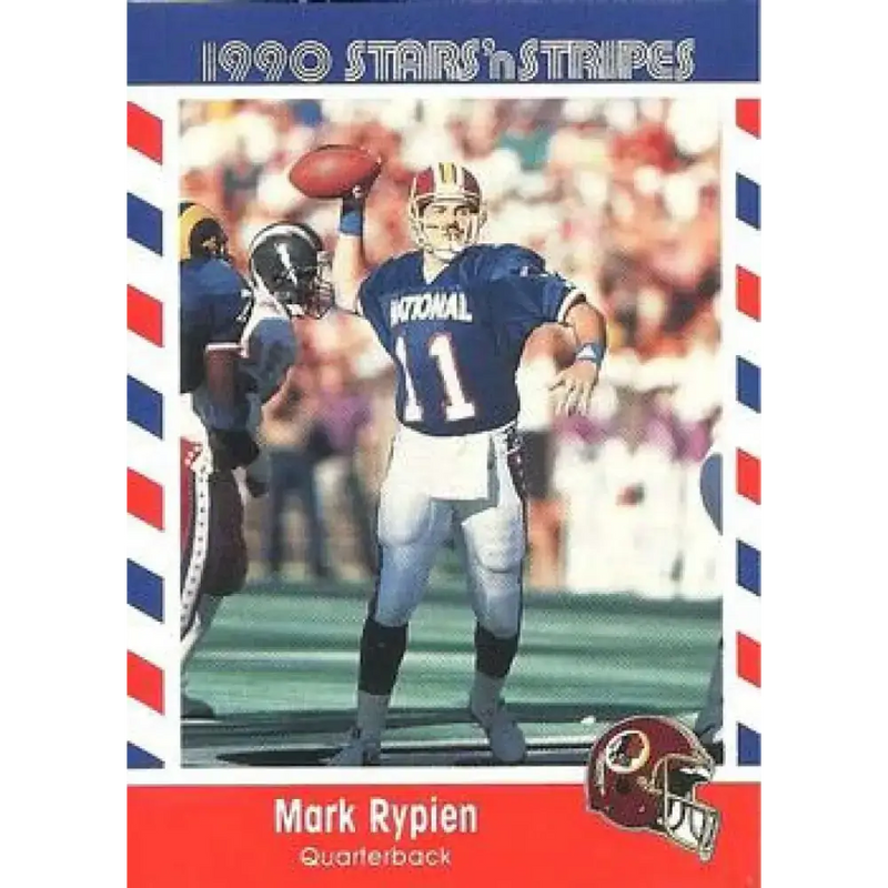 1990 Stars n Stripes Asher Candy #41 Mark Rypien EX Excellent Washington Redskins Football Card - Football Card Single