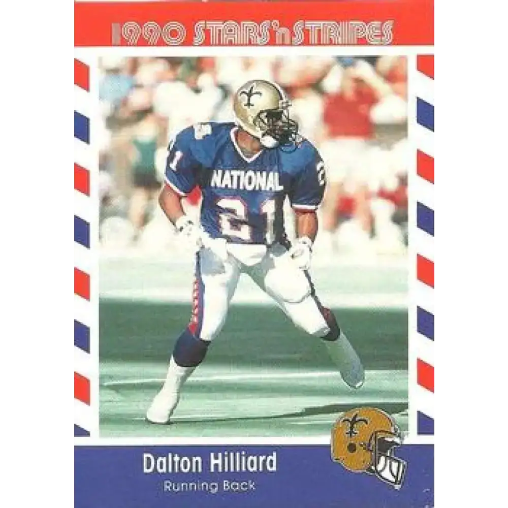 1990 Stars n Stripes Asher Candy #45 Dalton Hilliard EX Excellent New Orleans Saints Football Card - Football Card