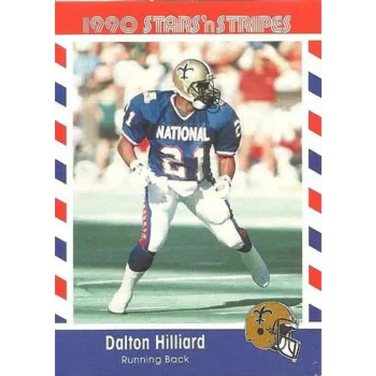 1990 Stars n Stripes Asher Candy #45 Dalton Hilliard EX Excellent New Orleans Saints Football Card