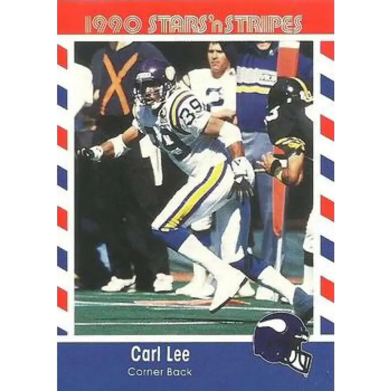 1990 Stars n Stripes Asher Candy #52 Carl Lee EX Excellent Minnesota Vikings Football Card - Football Card Single