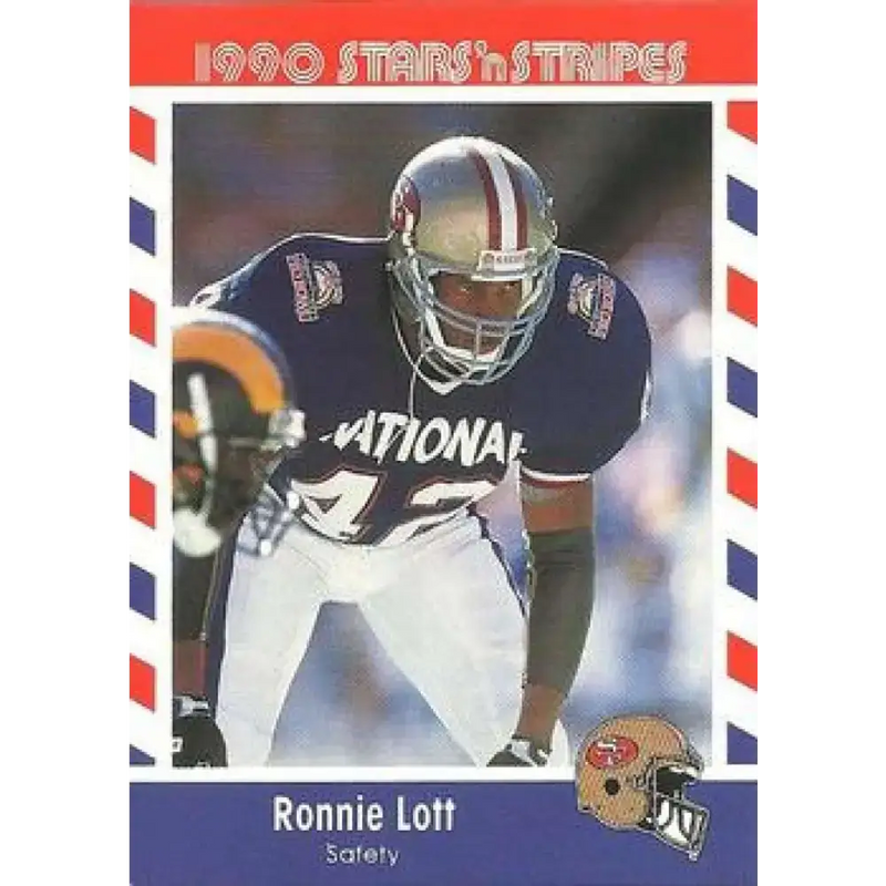 1990 Stars n Stripes Asher Candy #53 Ronnie Lott EX Excellent San Francisco 49ers Football Card - Football Card Single