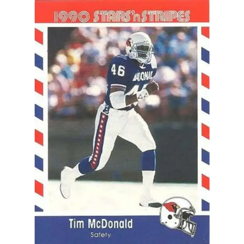 1990 Stars n Stripes Asher Candy #54 Tim McDonald EX Excellent Phoenix Cardinals Football Card - Football Card Single