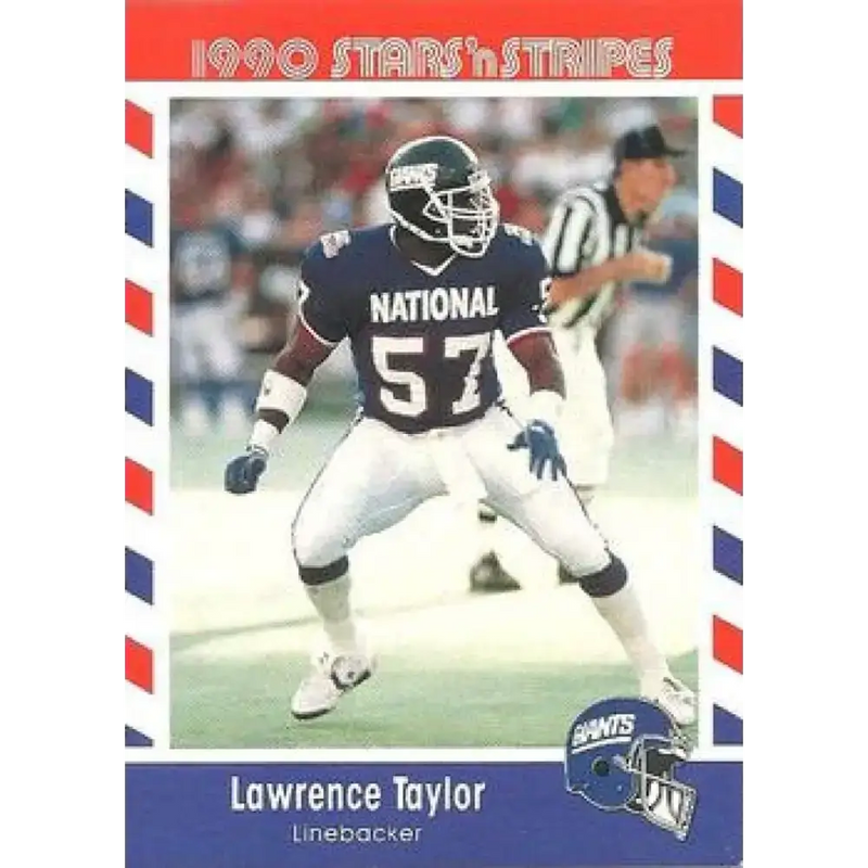 1990 Stars n Stripes Asher Candy #60 Lawrence Taylor EX Excellent New York Giants Football Card - Football Card Single