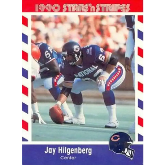1990 Stars n Stripes Asher Candy #63 Jay Hilgenberg EX Excellent Chicago Bears Football Card