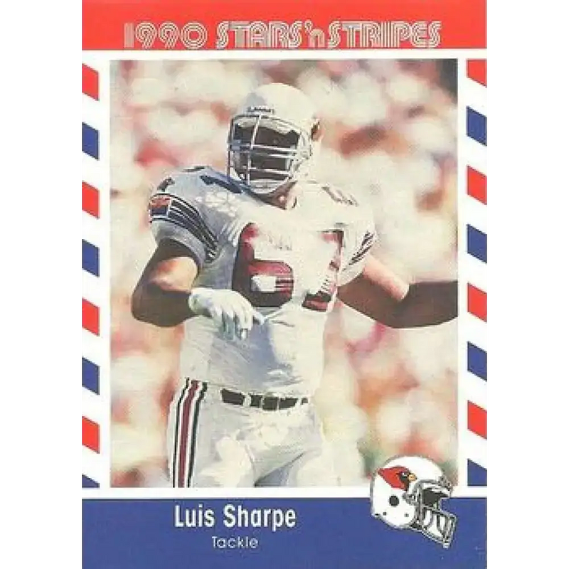 1990 Stars n Stripes Asher Candy #66 Luis Sharpe EX Excellent Phoenix Cardinals Football Card - Football Card Single