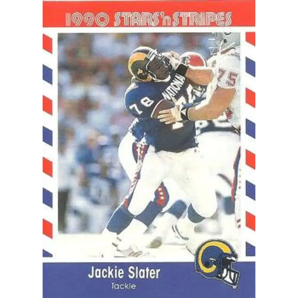 1990 Stars n Stripes Asher Candy #69 Jackie Slater EX Excellent Los Angeles Rams Football Card