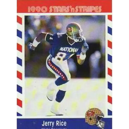 1990 Stars n Stripes Asher Candy #72 Jerry Rice EX Excellent San Francisco 49ers Football Card