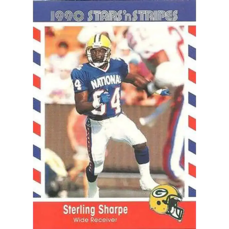 1990 Stars n Stripes Asher Candy #74 Sterling Sharpe EX Excellent Green Bay Packers Football Card