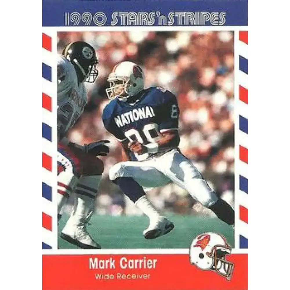 1990 Stars n Stripes Asher Candy #76 Mark Carrier EX Excellent Tampa Bay Buccaneers Football Card - Football Card Single