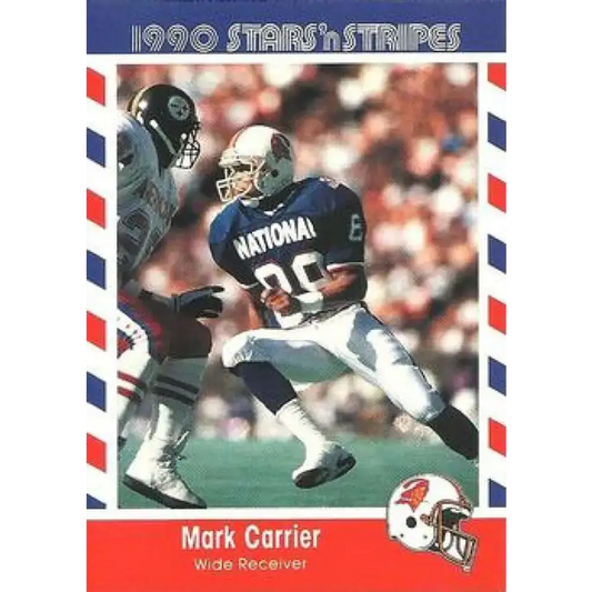 1990 Stars n Stripes Asher Candy #76 Mark Carrier EX Excellent Tampa Bay Buccaneers Football Card