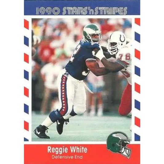 1990 Stars n Stripes Asher Candy #78 Reggie White EX Excellent Philadelphia Eagles Football Card