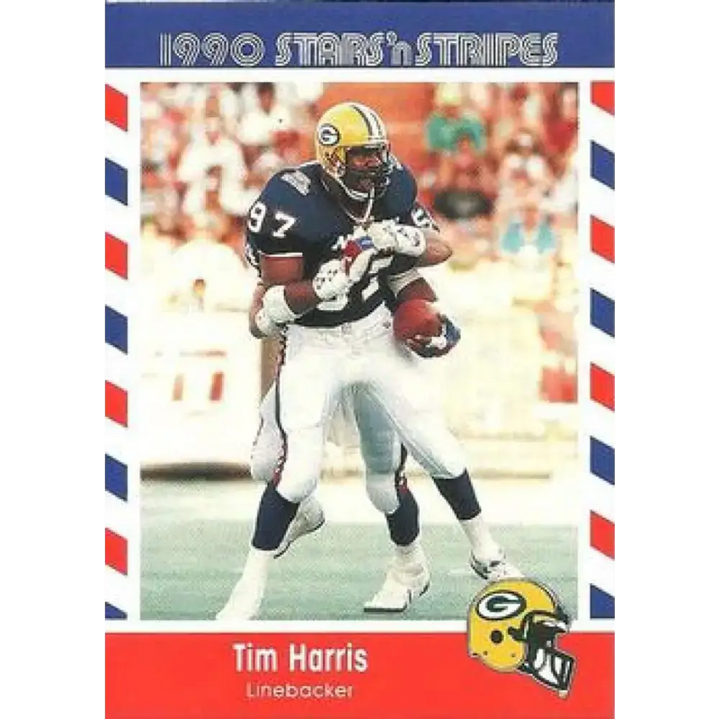 1990 Stars n Stripes Asher Candy #80 Tim Harris EX Excellent Green Bay Packers Football Card - Football Card Single