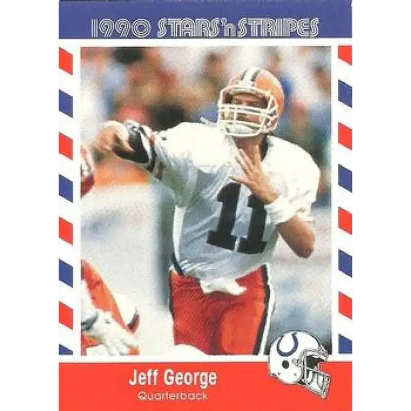 1990 Stars n Stripes Asher Candy #81 Jeff George EX Excellent Indianapolis Colts Football Card - Football Card Single