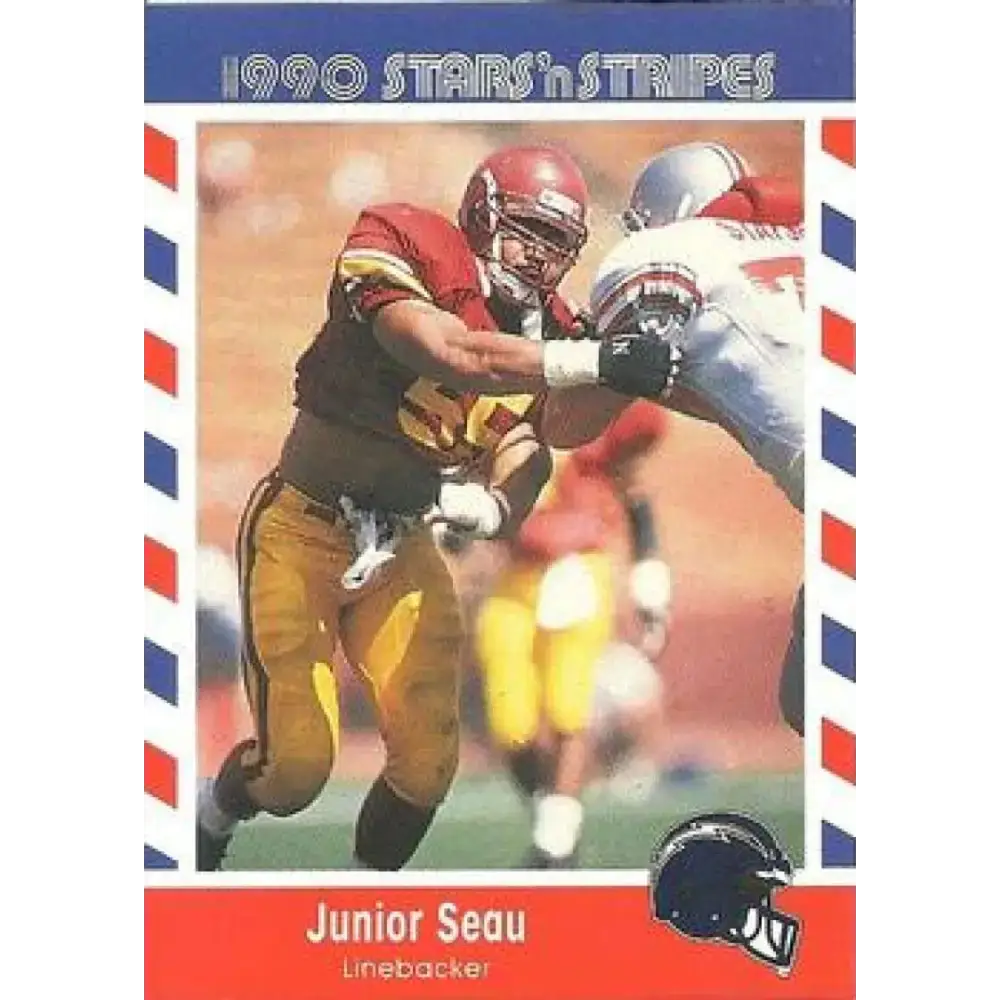 1990 Stars n Stripes Asher Candy #84 Junior Seau EX Excellent San Diego Chargers Football Card