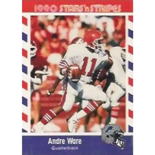 1990 Stars n Stripes Asher Candy #86 Andre Ware EX Excellent Detroit Lions Football Card