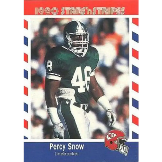 1990 Stars n Stripes Asher Candy #88 Percy Snow EX Excellent Kansas City Chiefs Football Card